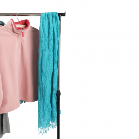 Cuier mobil, inox/plastic negru, DOLFO NEW [7]