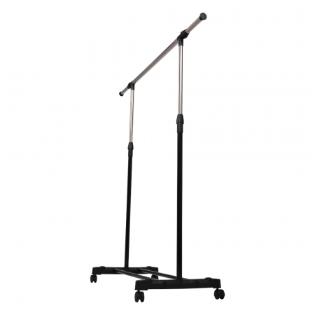 Cuier mobil, inox/plastic negru, HILAR [8]