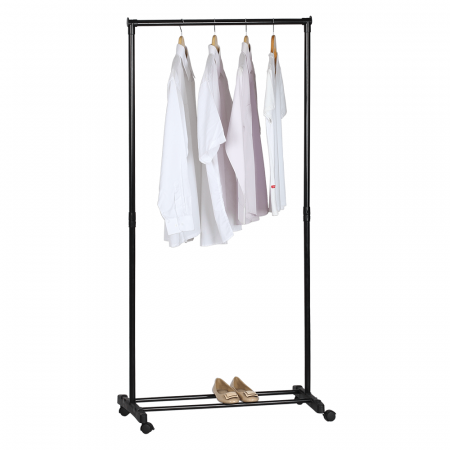 Mobilier Hol/Cuiere - Cuier mobil, negru, VANDER