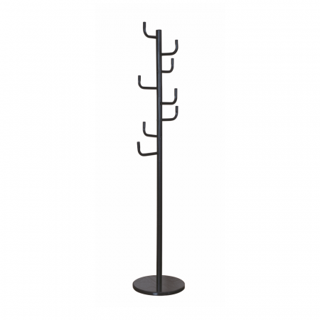 Mobilier Hol/Cuiere - Cuier, negru / marmură, ELDER