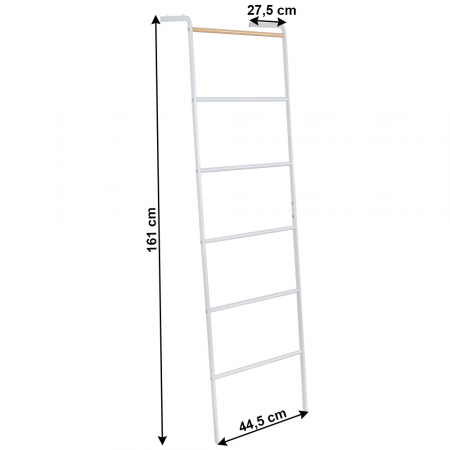 Cuier/ scară, alb/ model/ metal, BUNY [5]
