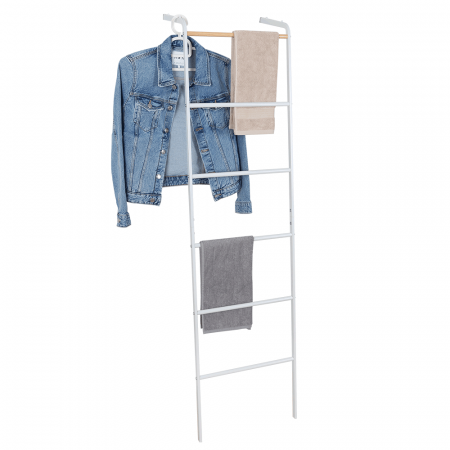 Mobilier Hol/Cuiere - Cuier/ scară, alb/ model/ metal, BUNY