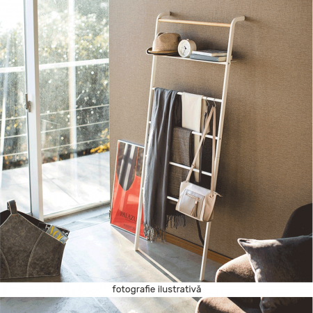 Cuier/ scară, alb/ model/ metal, BUNY [2]