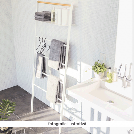 Cuier/ scară, alb/ model/ metal, BUNY [1]