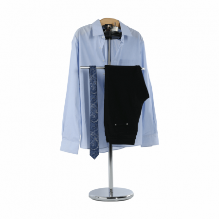 Mobilier Hol/Cuiere - Cuier, slujitor mut, lemn natural/crom, SUNIL