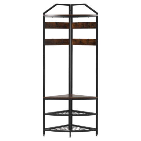 Mobilier Hol/Cuiere - Cuier, stejar rustic/negru, ELVIRO
