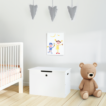 Cutie depozitare jucării, albă, BOLIS [3]