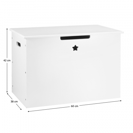 Cutie depozitare jucării, albă, BOLIS [2]