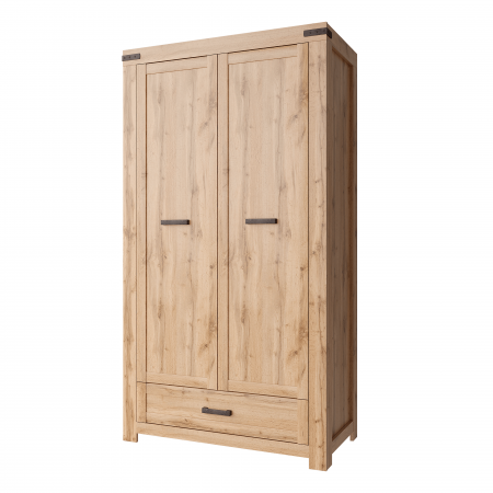 Dormitor - Dulap 2D1S, stejar wotan, MORATIZ