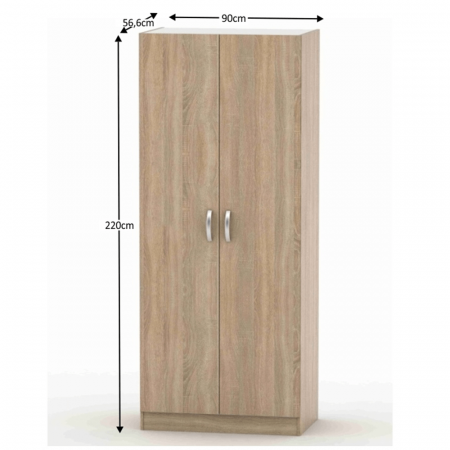 Dulap cu 2-uşi, stejar sonoma, BETTY 2 BE02-002-00 [1]