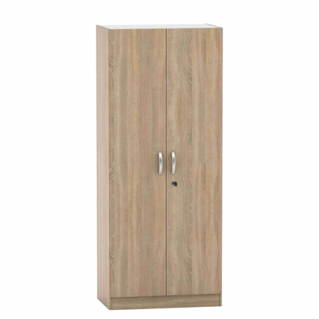 Dulapuri haine si Sifoniere - Dulap cu lacăt, stejar sonoma,90 cm lungime x56,6x220 cm inaltime, cu 2 usi