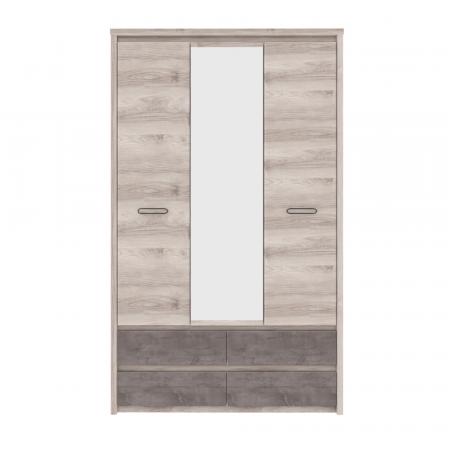 Dulap cu oglindă 3D4S, castan Nairobi / onix, JESI NEW [5]