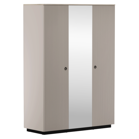 Dulap cu oglindă, gri-maroniu Taupe/stejar silverjack, DOMCA 3D [1]