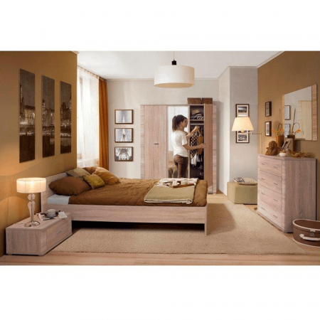 Dulap cu oglindă tip 2, stejar sonoma, GRAND [1]