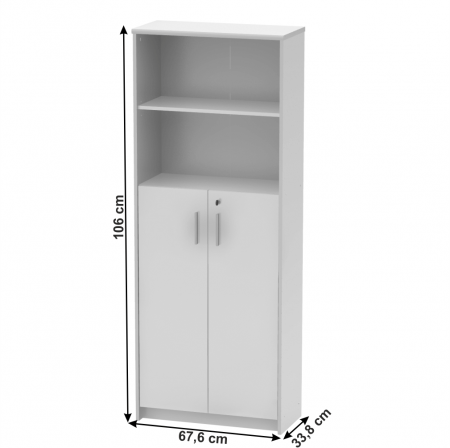 Dulap cu raft, alb, JOHAN 2 NEW 10 [2]