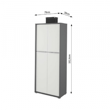 Dulap cu rafturi, grafit/alb, RIOMA NEW TYP 07 [2]