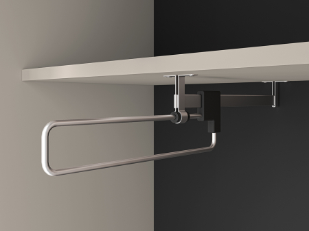 Dulap cu suport umerase, dulap hol , casmir bej, 190 cm inaltime x 55 cm lungime x 34 cm adancime, inchidere usa silentioasa [5]