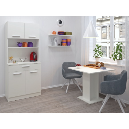 Dulap de bucătărie cu patru uşi, alb, DOMIS NEW [7]