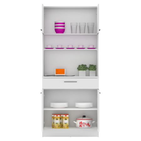 Dulap de bucătărie cu patru uşi, alb, DOMIS NEW [6]