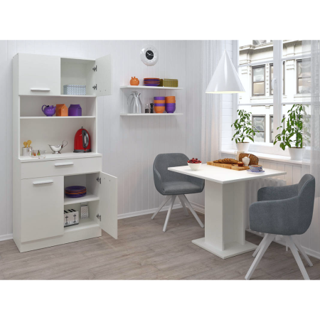 Dulap de bucătărie cu patru uşi, alb, DOMIS NEW [8]