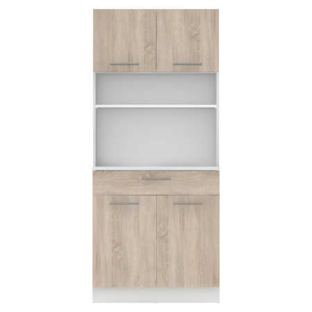 Dulap de bucătărie cu patru uşi, stejar alb/sonoma, DOMIS NEW [3]