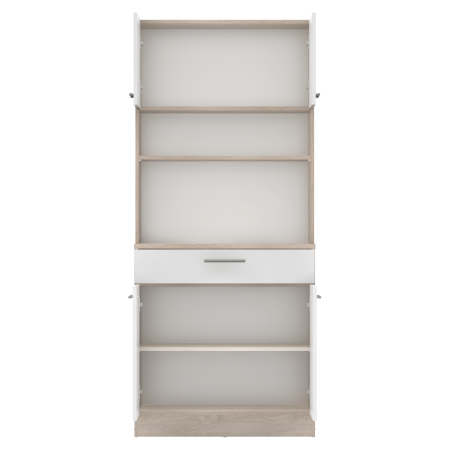 Dulap de bucătărie cu patru uşi, stejar sonoma/alb, DOMIS NEW [4]