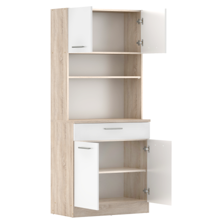 Dulap de bucătărie cu patru uşi, stejar sonoma/alb, DOMIS NEW [1]