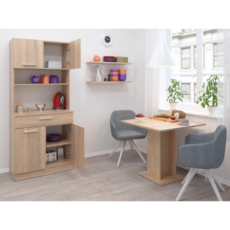 Dulap de bucătărie cu patru uşi, stejar sonoma, DOMIS NEW [7]