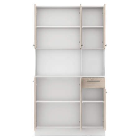 Dulap de bucătărie cu şase uşi, alb/stejar sonoma, PELION NEW [4]