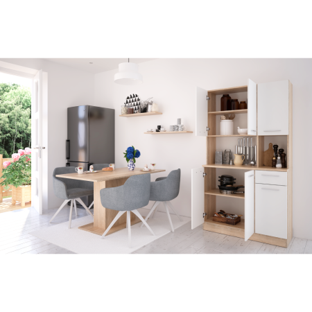 Dulap de bucătărie cu şase uşi, stejar sonoma/alb, PELION NEW [7]