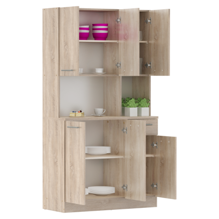 Dulap de bucătărie cu şase uşi, stejar sonoma, PELION NEW [9]