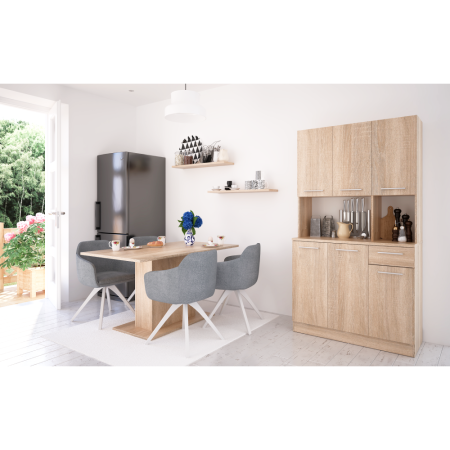 Dulap de bucătărie cu şase uşi, stejar sonoma, PELION NEW [4]