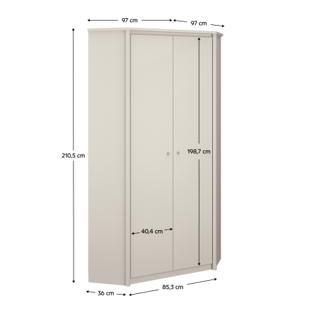 Dulap de colţ, caşmir, KAROS 2D [3]