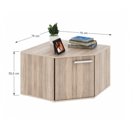 Dulap, DTD laminat, stejar sonoma, DUNAJ TIPUL14 [5]