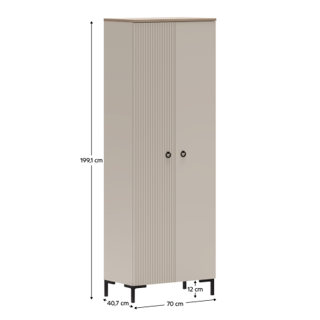 Dulap, gri-maroniu Taupe/stejar silverjack, DOMCA 2D [4]