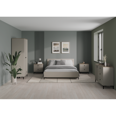 Dulap, gri-maroniu Taupe/stejar silverjack, DOMCA 2D [6]