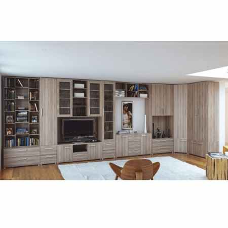 Dulap mic cu 2 sertare îngust, DTD laminat, stejar sonoma, DUNAJ  TIPUL9 [4]