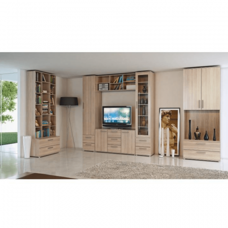 Dulap mic cu 2 sertare îngust, DTD laminat, stejar sonoma, DUNAJ  TIPUL9 [5]