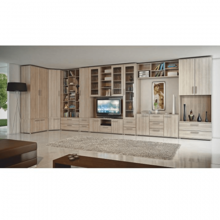 Dulap mic cu 2 sertare îngust, DTD laminat, stejar sonoma, DUNAJ  TIPUL9 [2]