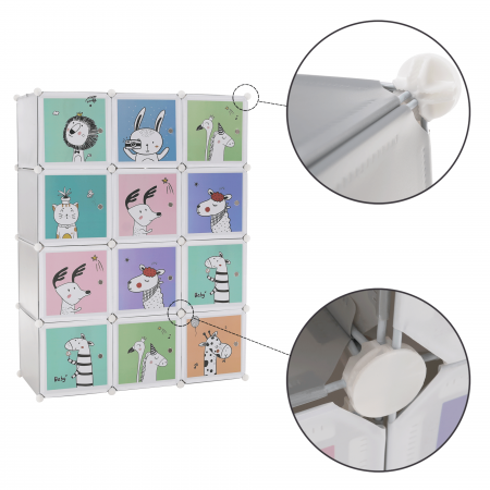 Dulap modular pentru copii, gri / model pentru copii, HAKON [15]