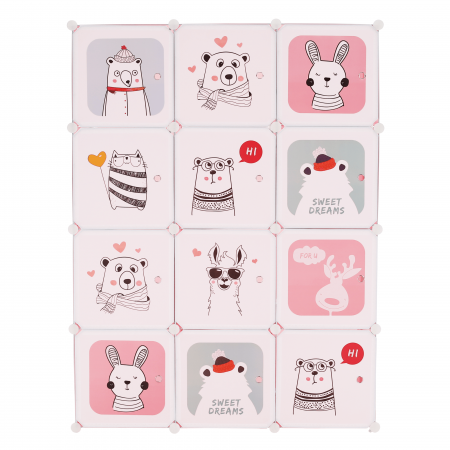 Dulap modular pentru copii, roz/ model copii, NURMI [8]