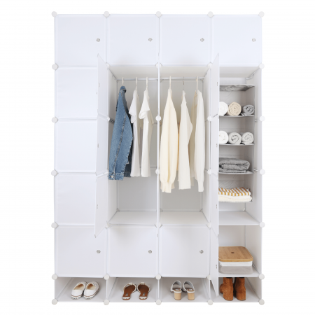 Dulap multifuncţional modular, alb, ZAFOD [1]