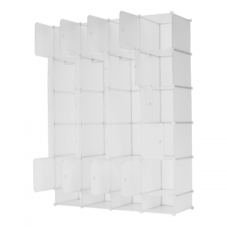 Dulap multifuncţional modular, alb, ZAFOD [17]