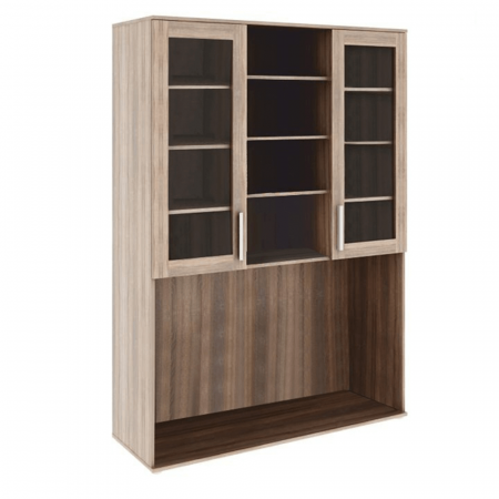 Living - Dulap pentru TV cu sticlă, DTD laminat, stejar sonoma, DUNAJ  TIPUL6