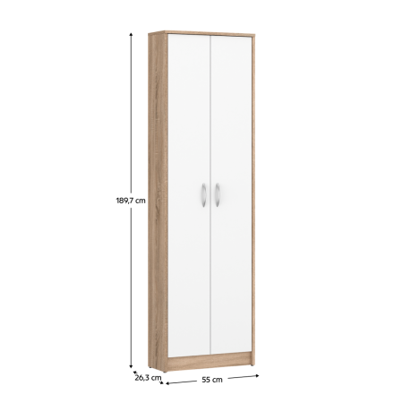 Dulap, stejar sonoma/alb, VIRA-MECKI NEW [2]