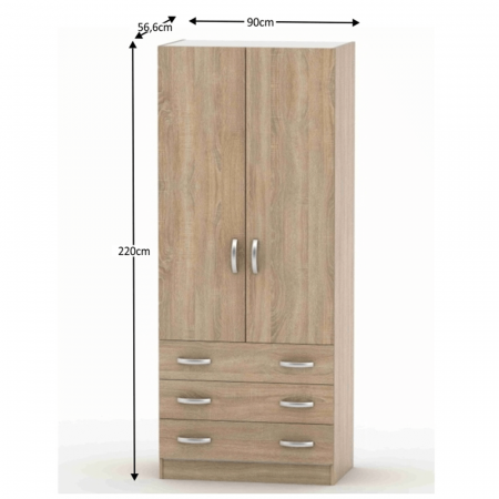 Dulap, stejar sonoma, BETTY 2 BE02-001-00 [1]