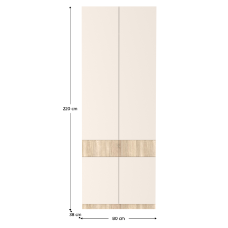 Dulap, stejar sonoma/caşmir, VERTIO SZF4D2S [9]