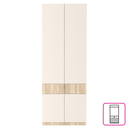Toate Produsele - Dulap, stejar sonoma/caşmir, VERTIO SZF4D2S