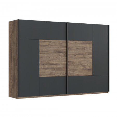Dulapuri haine si Sifoniere - Dulap suspendat, stejar ribeck/grafit închis, ARMENY 8XX3AT02