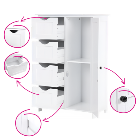 Dulăpior/raft, alb, STORMI [5]